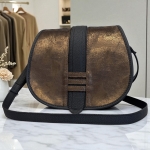Duża brązowo- czarna listonoszka z klapką Twilight bronze
