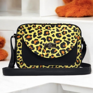Żółto- czarna listonoszka box leopard