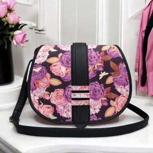 Duża listonoszka z klapką floral fantasy