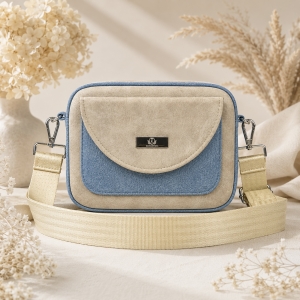 Listonoszka Box Denim Beige Harmony – beżowo-niebieska