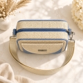 Górna część listonoszki Box Denim Beige Mosaic w kolorze denim i beżu