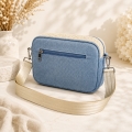 Tył listonoszki Box Denim Beige Mosaic z kieszenią na zamek