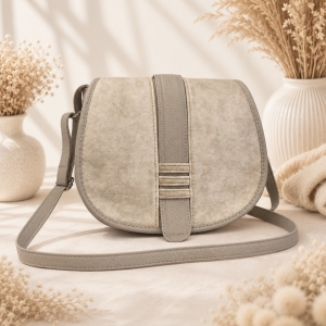 Duża beżowa listonoszka Beige Harmony