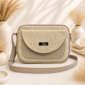 Listonoszka Box  Beige Mosaic - damska torebka ceimnobeżowa- przód.png