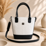 Torebka damska City Mini White Diamond biało- czarna