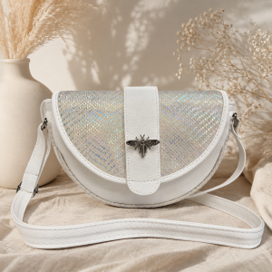Listonoszka Moon Bee White Champagne Glow – biała z perłową łuską