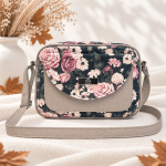 Listonoszka Box Vintage Roses – ciemnobeżowa w róże