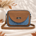 Listonoszka Box Denim Cognac jeansowo-koniakowa – damska torebka crossbody Kiszelewska