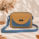 Listonoszka Box Denim Camel Sand – jeansowo-camelowa